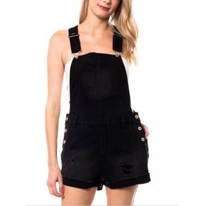 🔸LAST PCS🔸  DISTRESSED DENIM SHORT OVERALLS